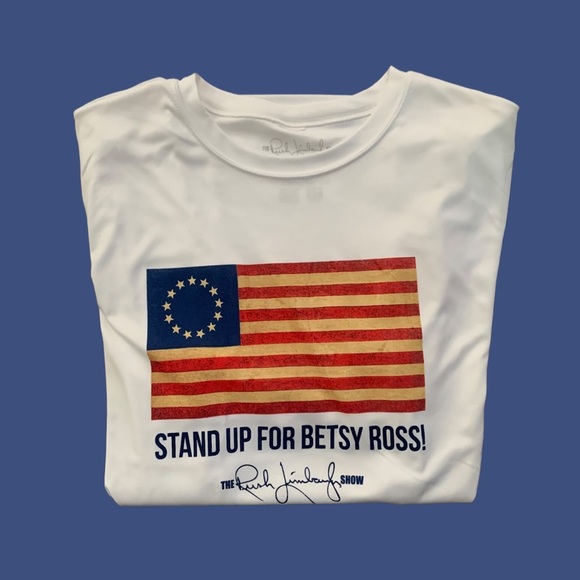 Rush Limbaugh Show Tee Shirt M Betsy Ross American Flag Patriotic ￼ - Picture 2 of 6